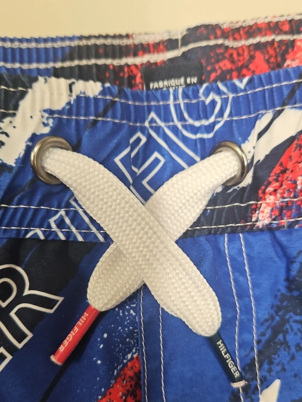 Tommy Hilfiger Red Blue White Logo Swim Shorts